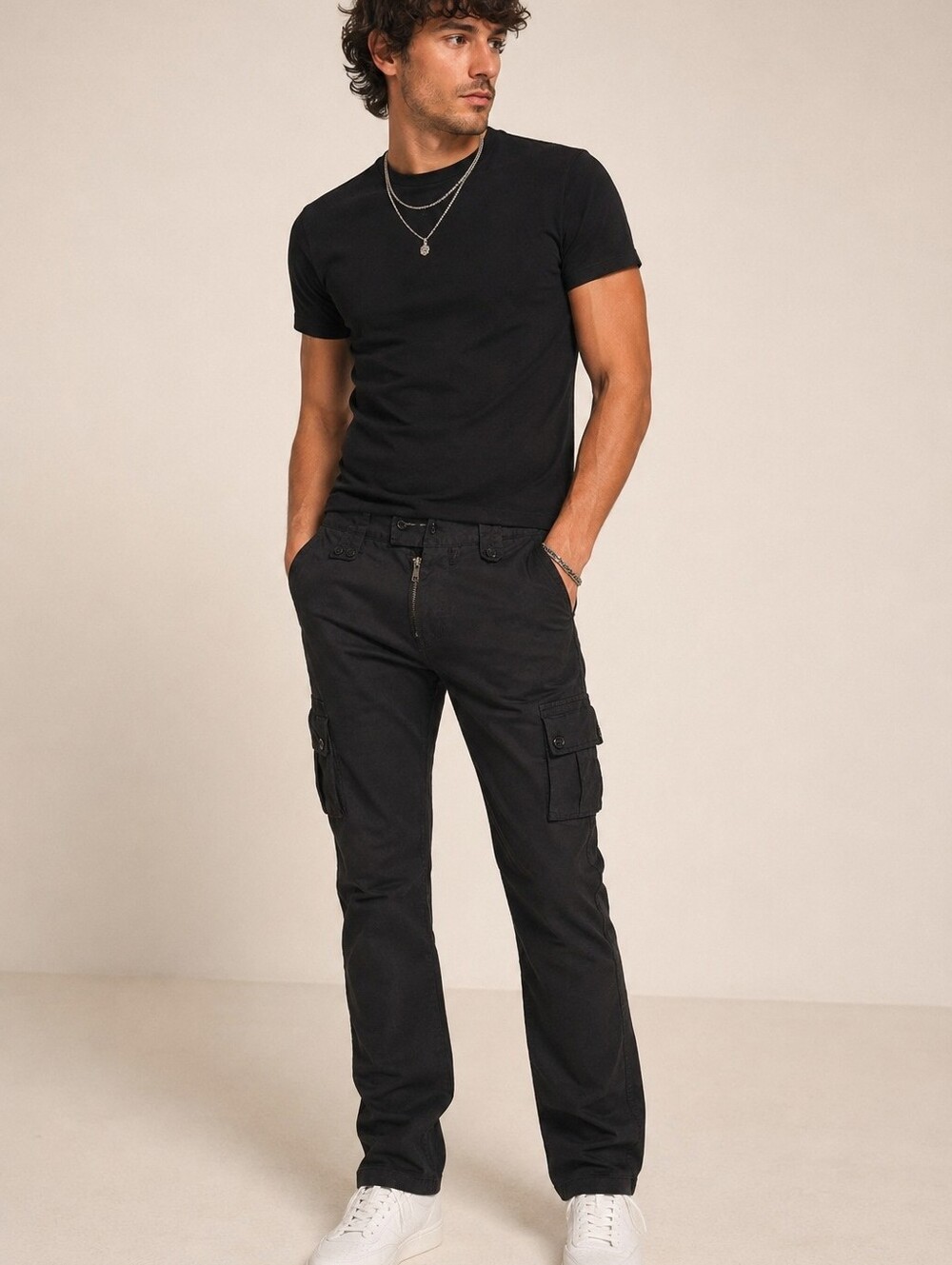 Rare Eugenio Sorrentino Designer Black Pants Size 32 Napoli Italia